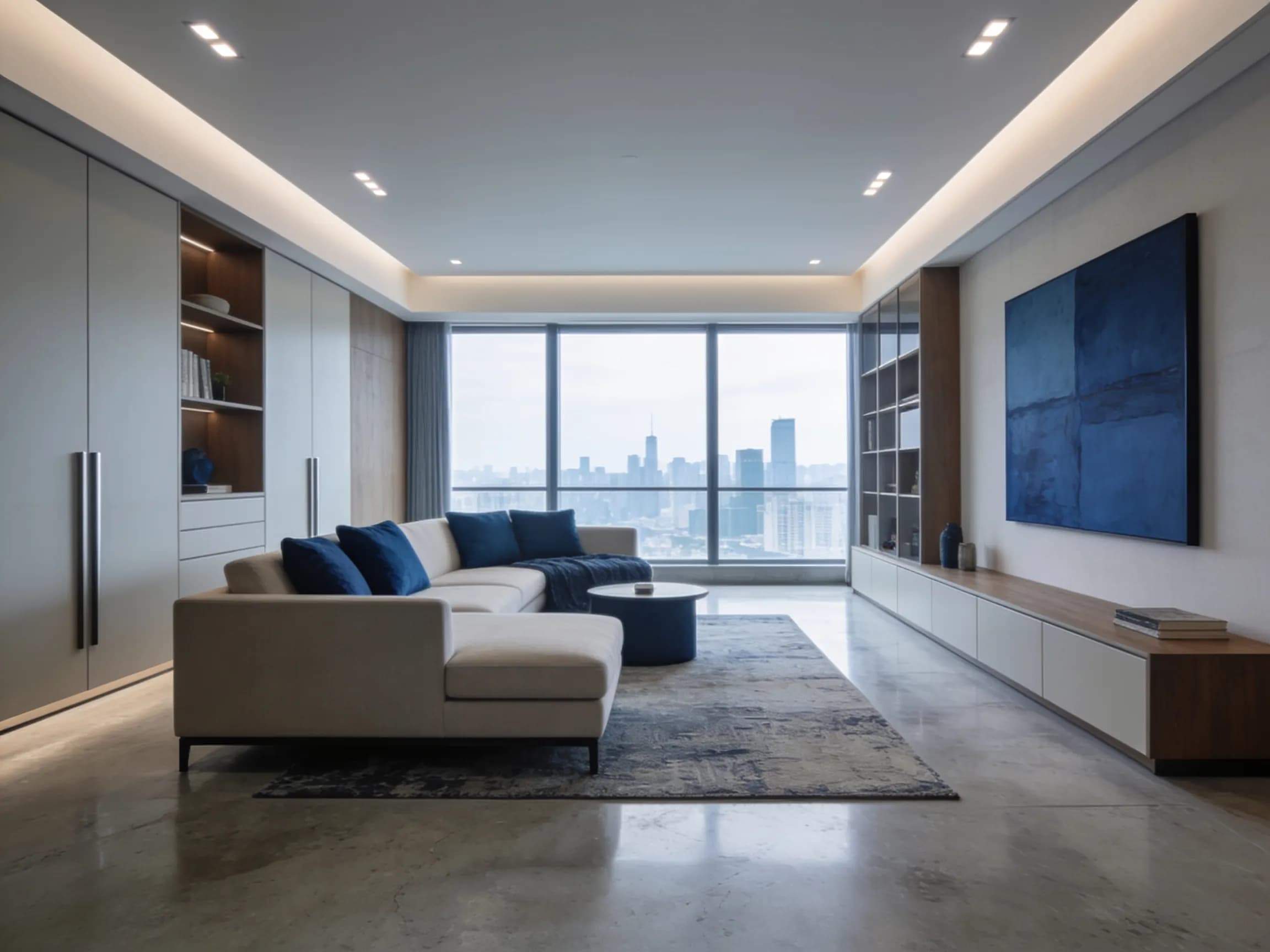 Premium living room with concealed air conditioning